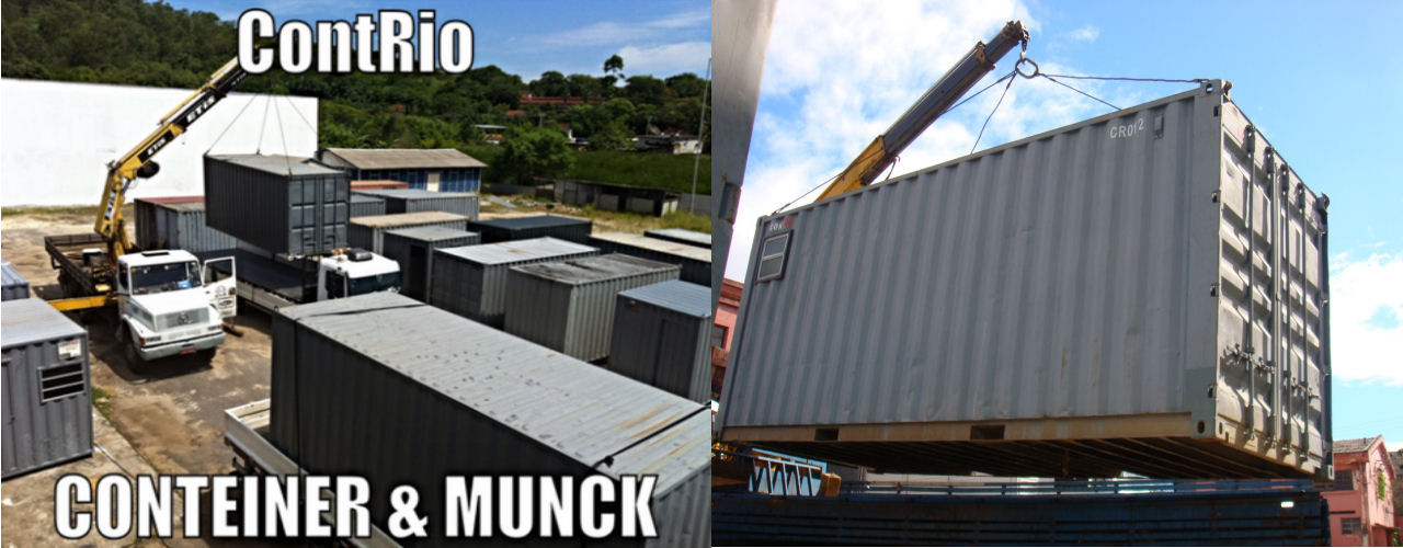 Caminhãp Munck e containeres